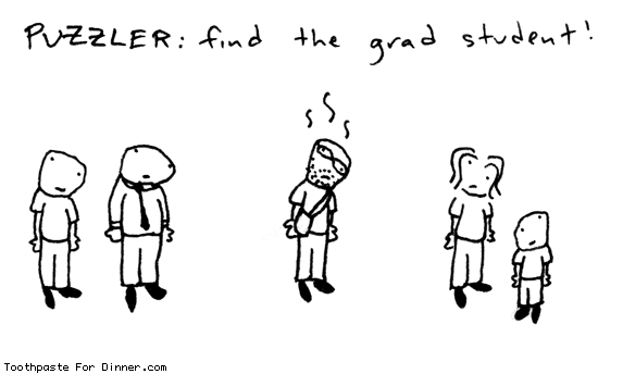 PUZZLER: find the grad student!