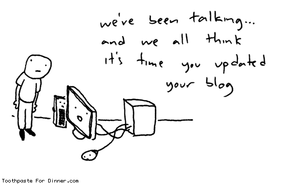 The computer demands a blog