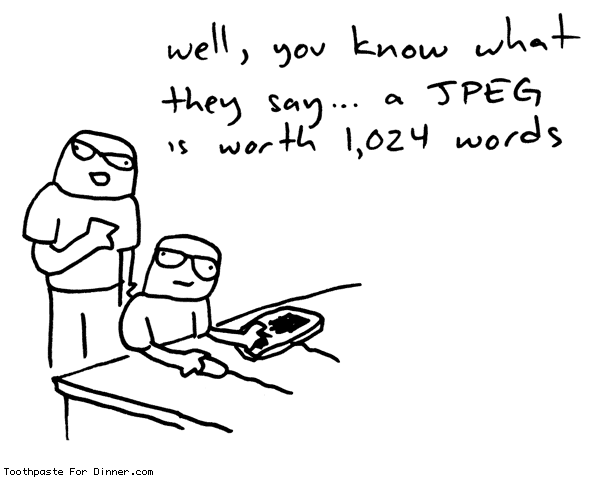 A JPEG paints 1024 words.
