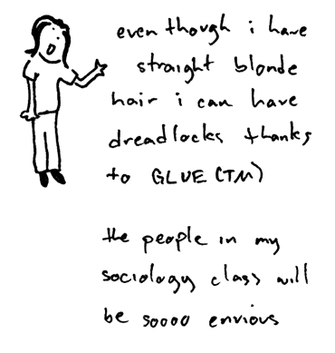 straight blonde dreadlocks Email this comic to your friend Your email